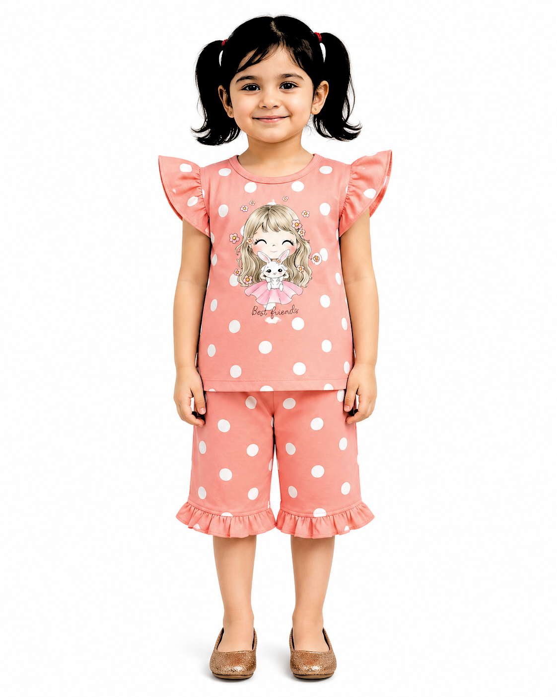Girls Doll Best Friend Print 2Pcs Suit