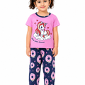 Kids Unicorn Night Suit - Pink & Blue