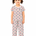 Kids Penguin All Over Night Suit - White