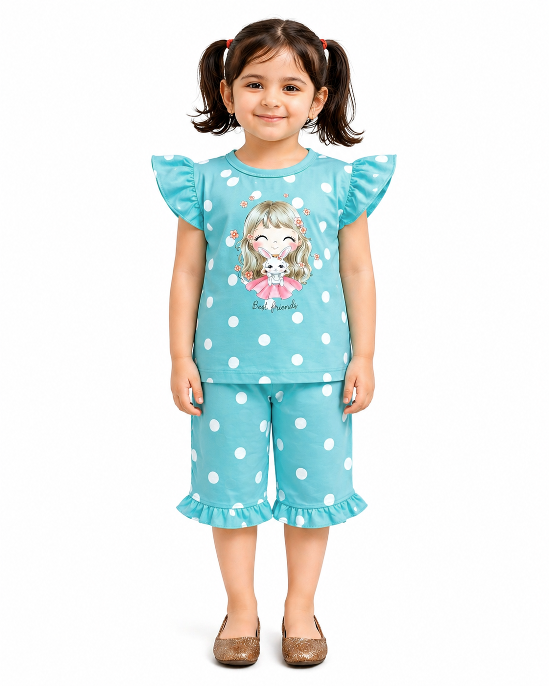 Girls Doll Best Friend Print 2Pcs Suit