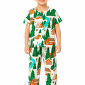Kids Tree Forest Night Suit - Green & Gray