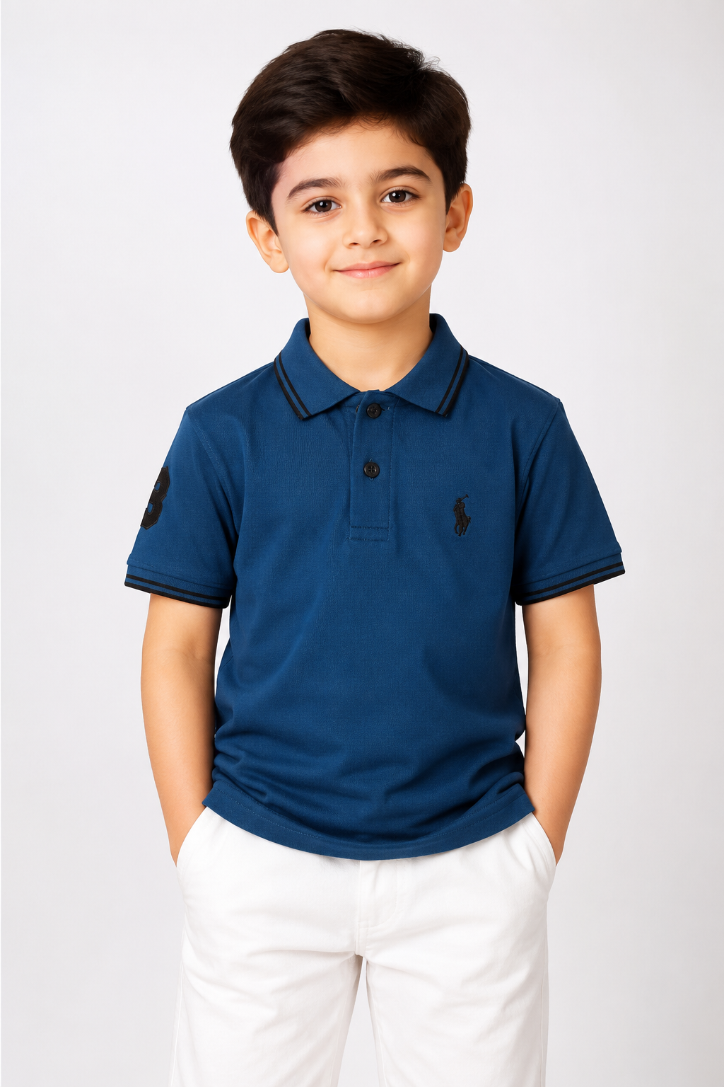 Boys Polo Logo Plan Pk T-Shirt - Picoc