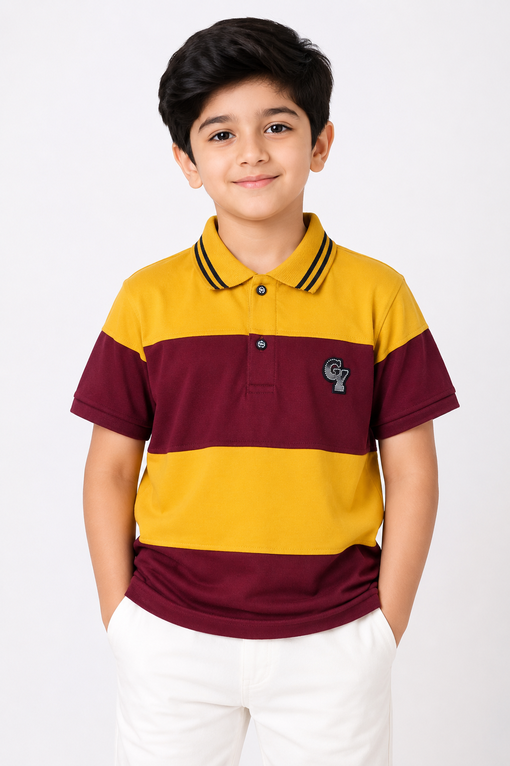 Boys Panel  Polo T-Shirt