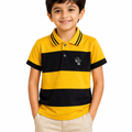 Boys Penal Polo T-Shirt - Yellow & Black